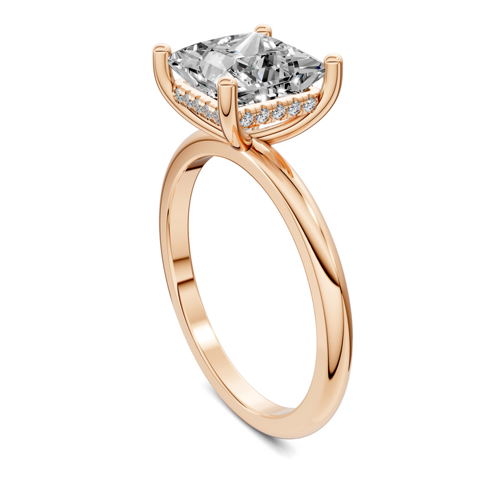 Callie Hidden Halo Solitaire Ring