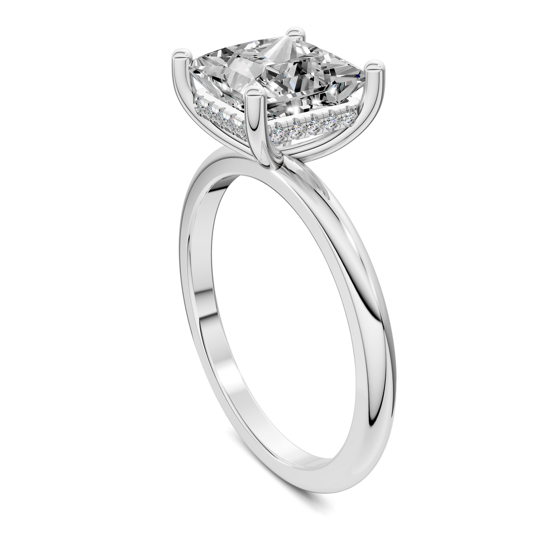 Callie Hidden Halo Solitaire Ring