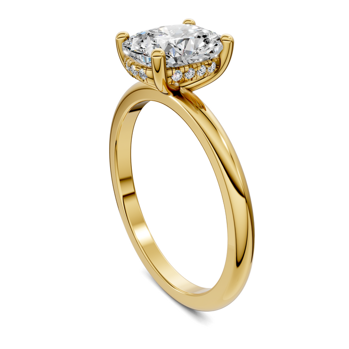 Callie Hidden Halo Solitaire Ring