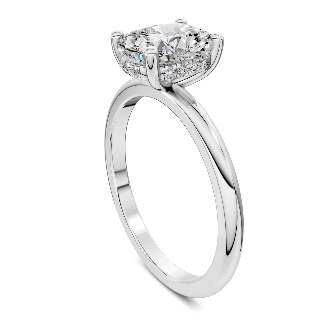 Callie Hidden Halo Solitaire Ring