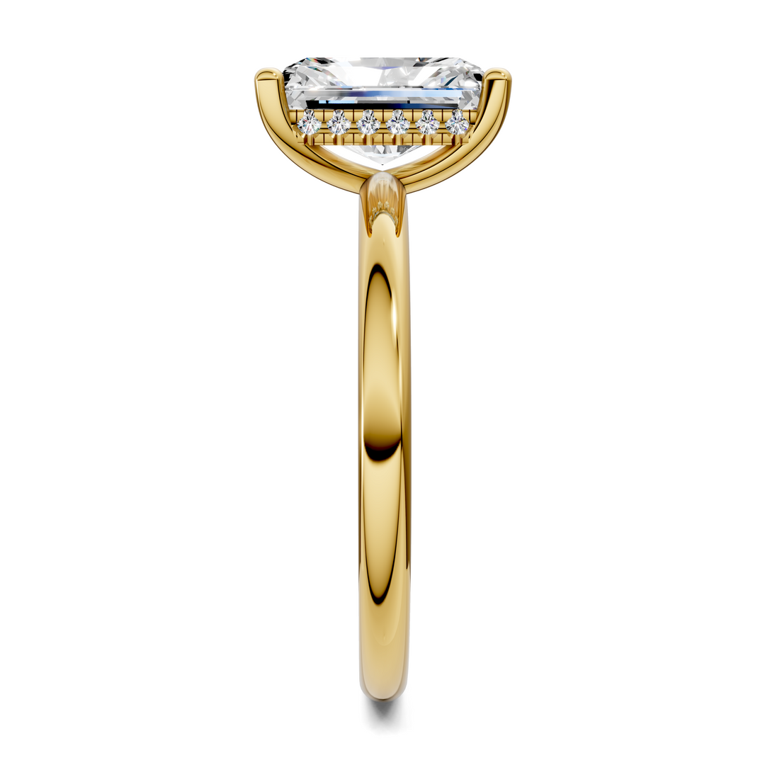 Callie Hidden Halo Solitaire Ring