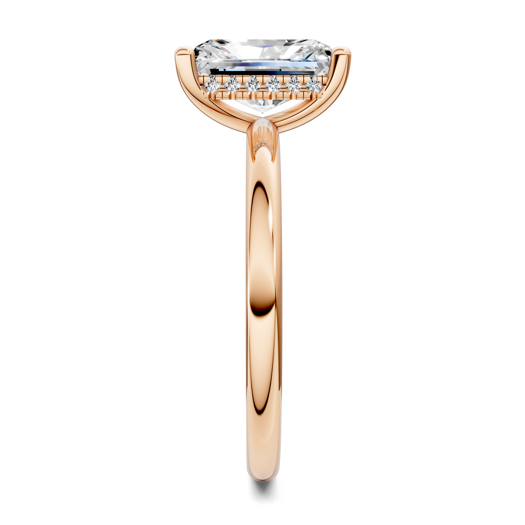 Callie Hidden Halo Solitaire Ring