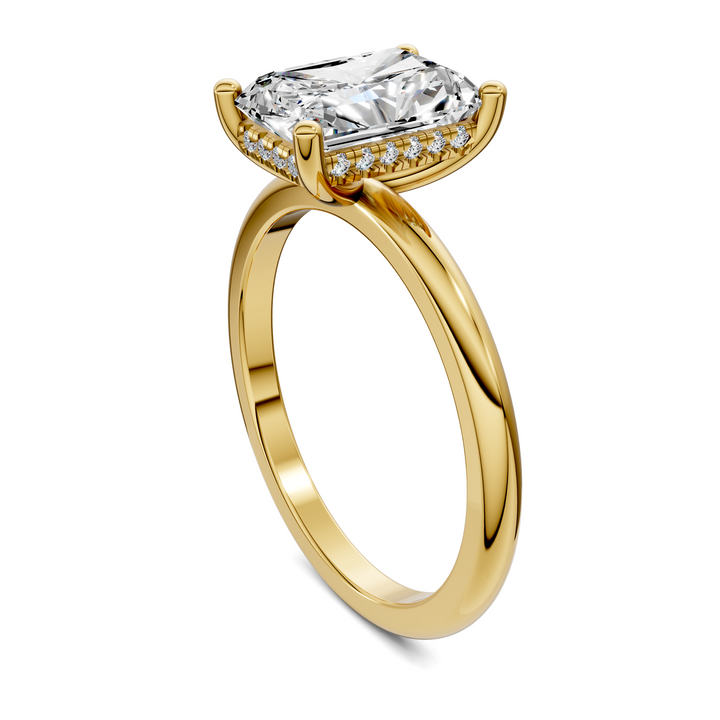 Callie Hidden Halo Solitaire Ring