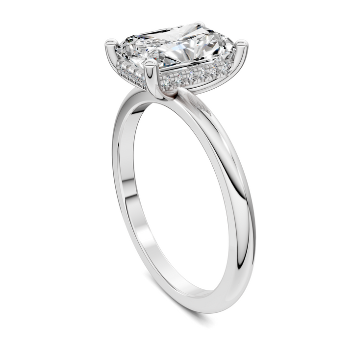 Callie Hidden Halo Solitaire Ring
