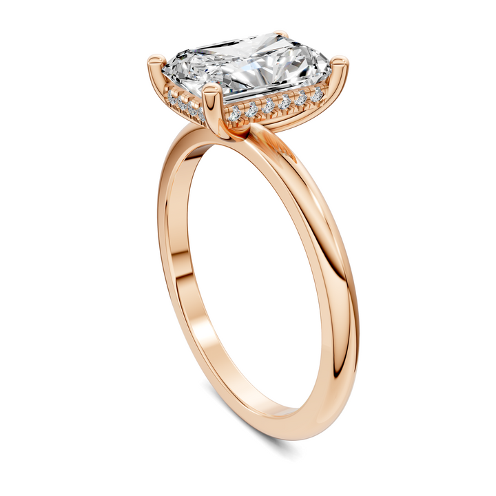 Callie Hidden Halo Solitaire Ring