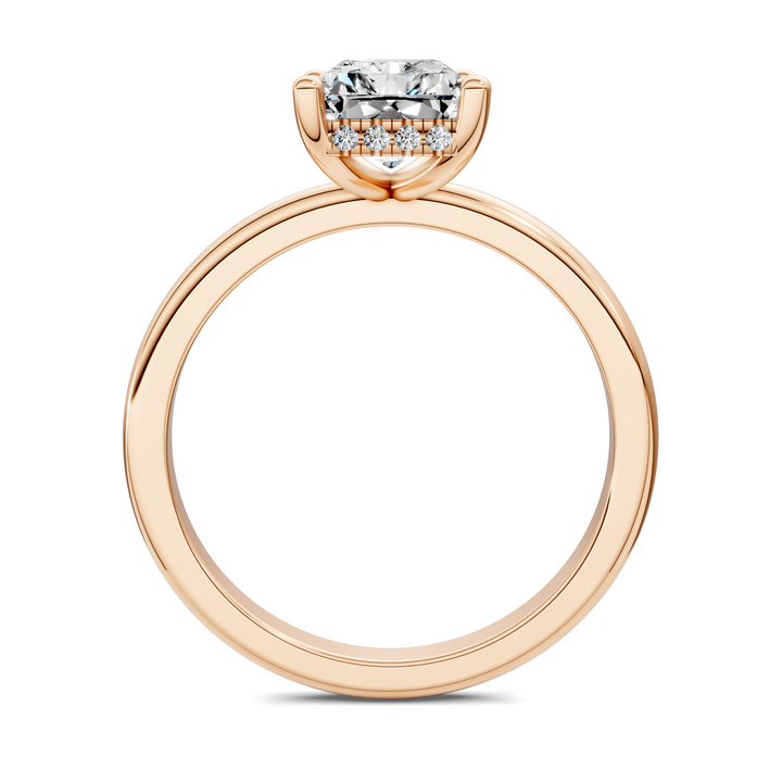 Callie Hidden Halo Solitaire Ring