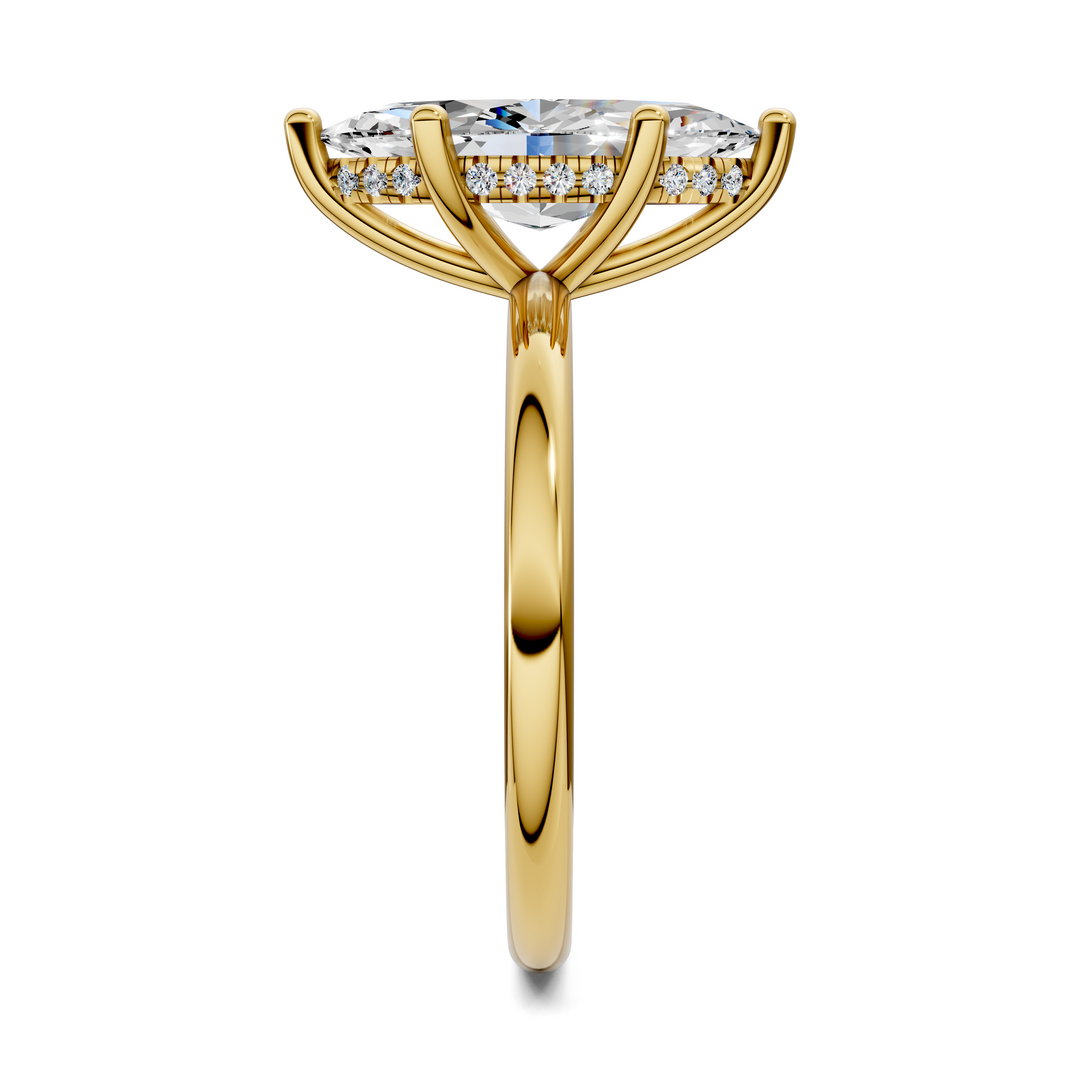 Callie Hidden Halo Solitaire Ring Setting