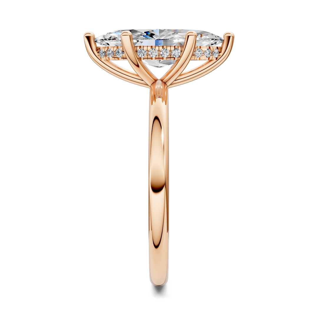 Callie Hidden Halo Solitaire Ring