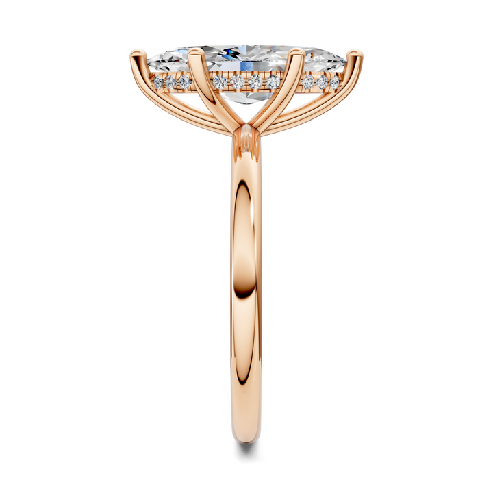 Callie Hidden Halo Solitaire Ring