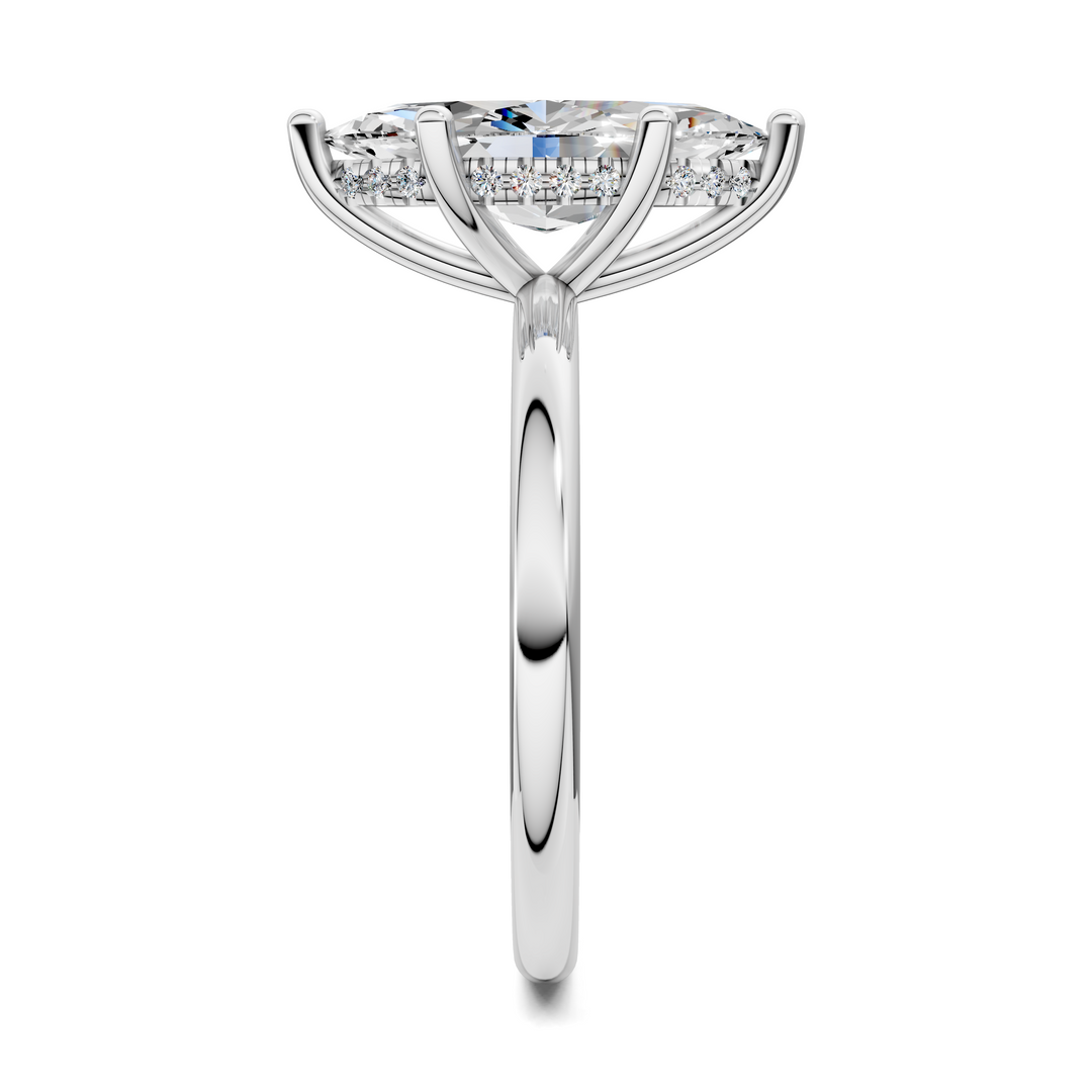 Callie Hidden Halo Solitaire Ring