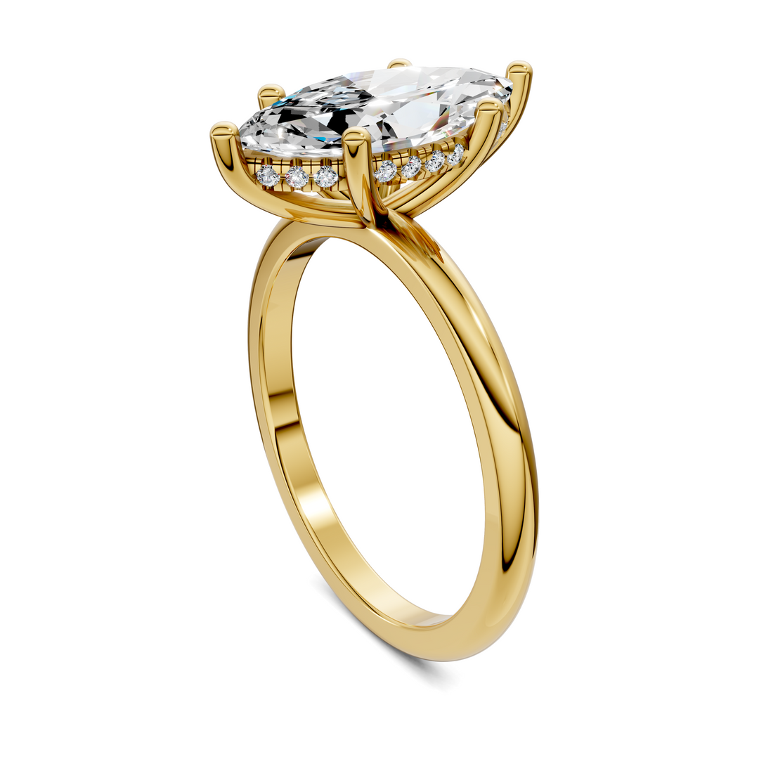 Callie Hidden Halo Solitaire Ring