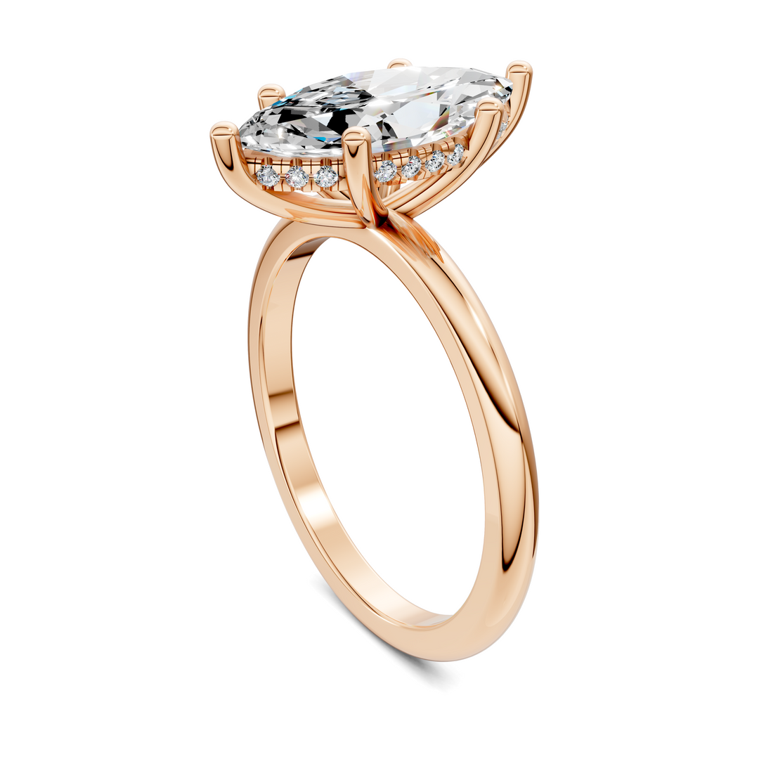 Callie Hidden Halo Solitaire Ring