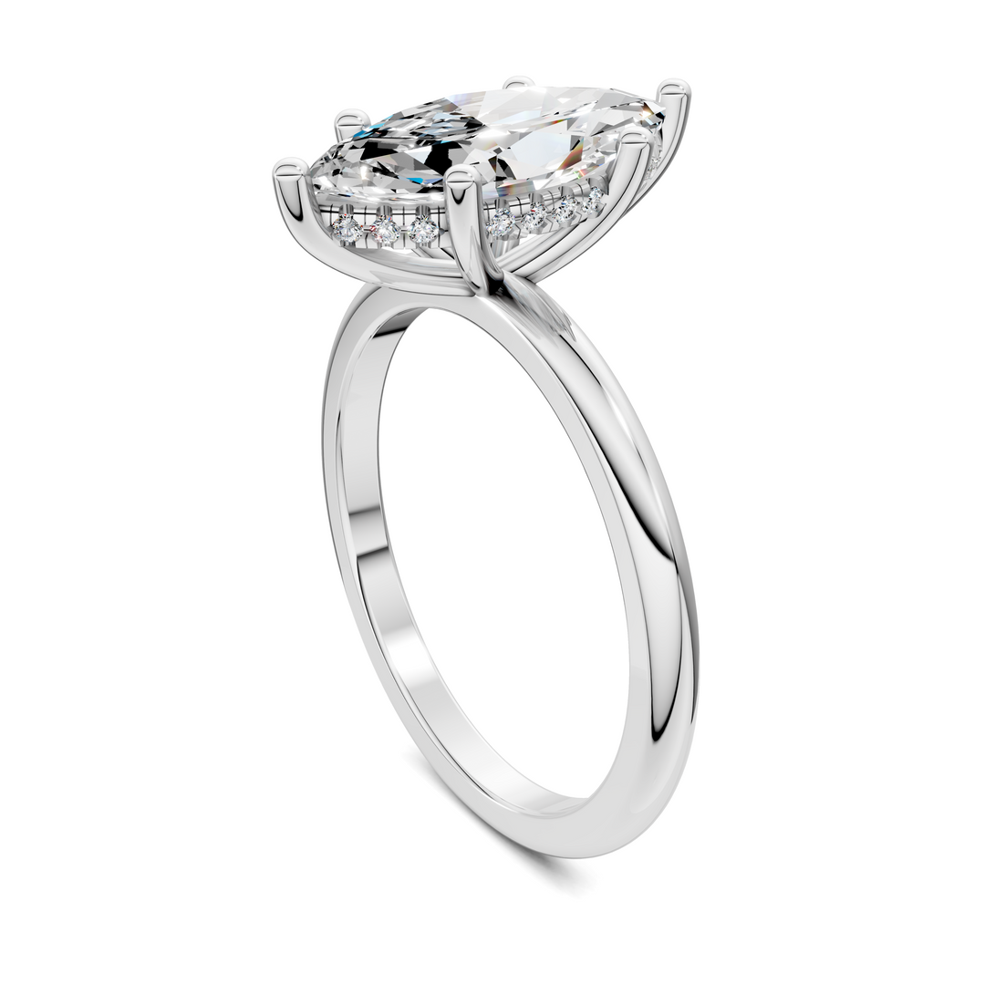 Callie Hidden Halo Solitaire Ring