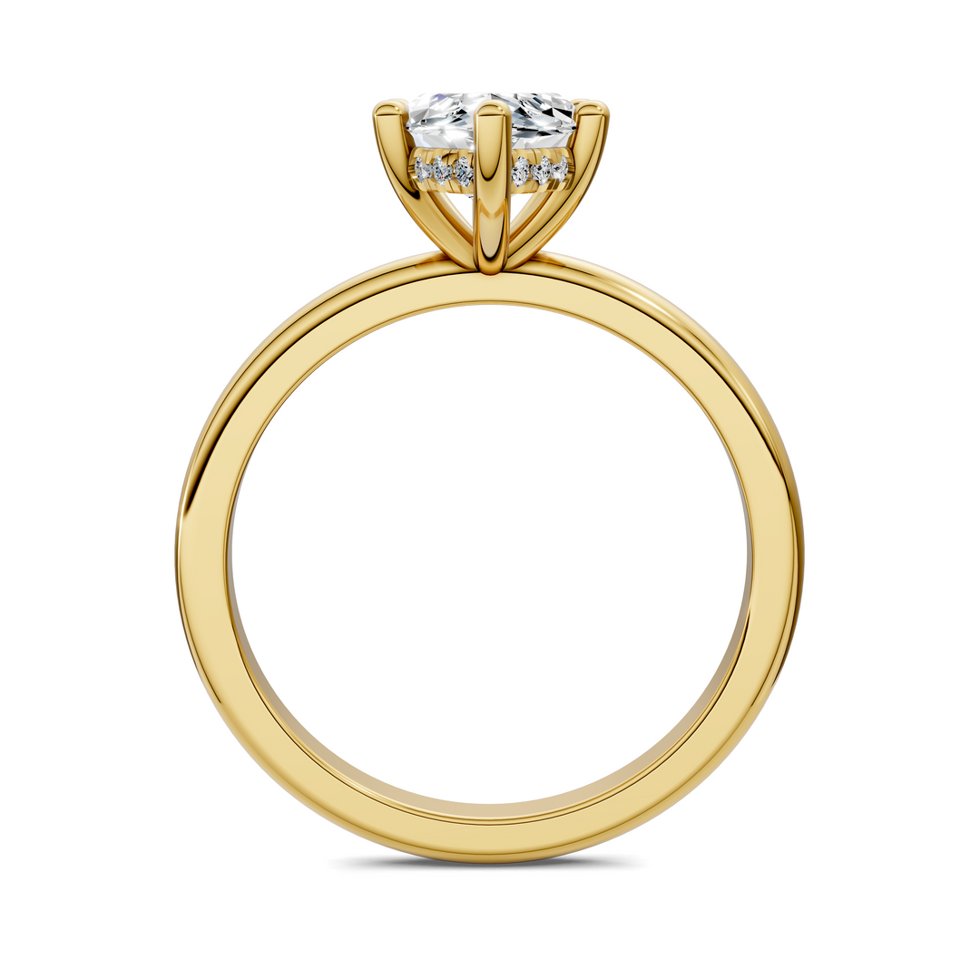 Callie Hidden Halo Solitaire Ring