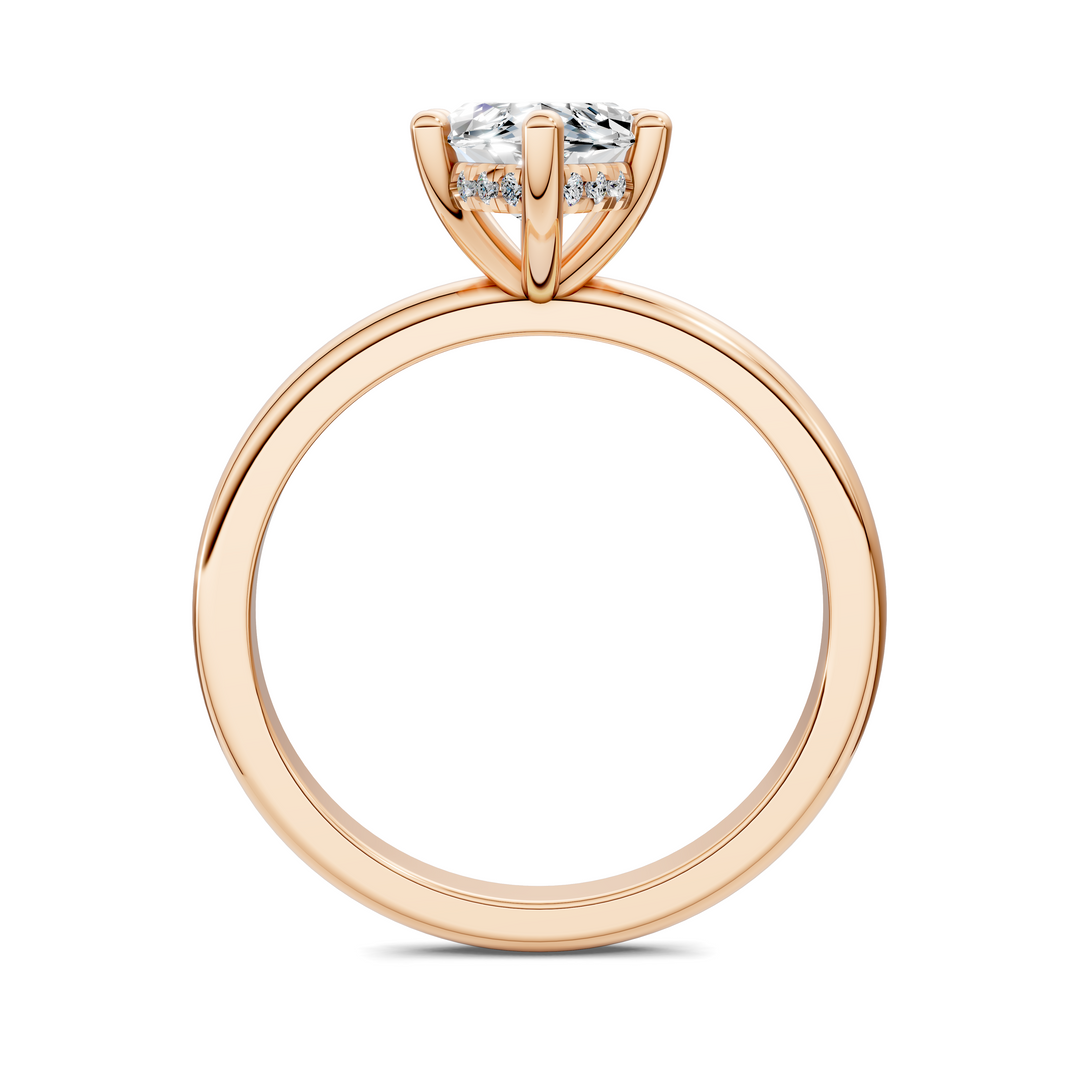 Callie Hidden Halo Solitaire Ring
