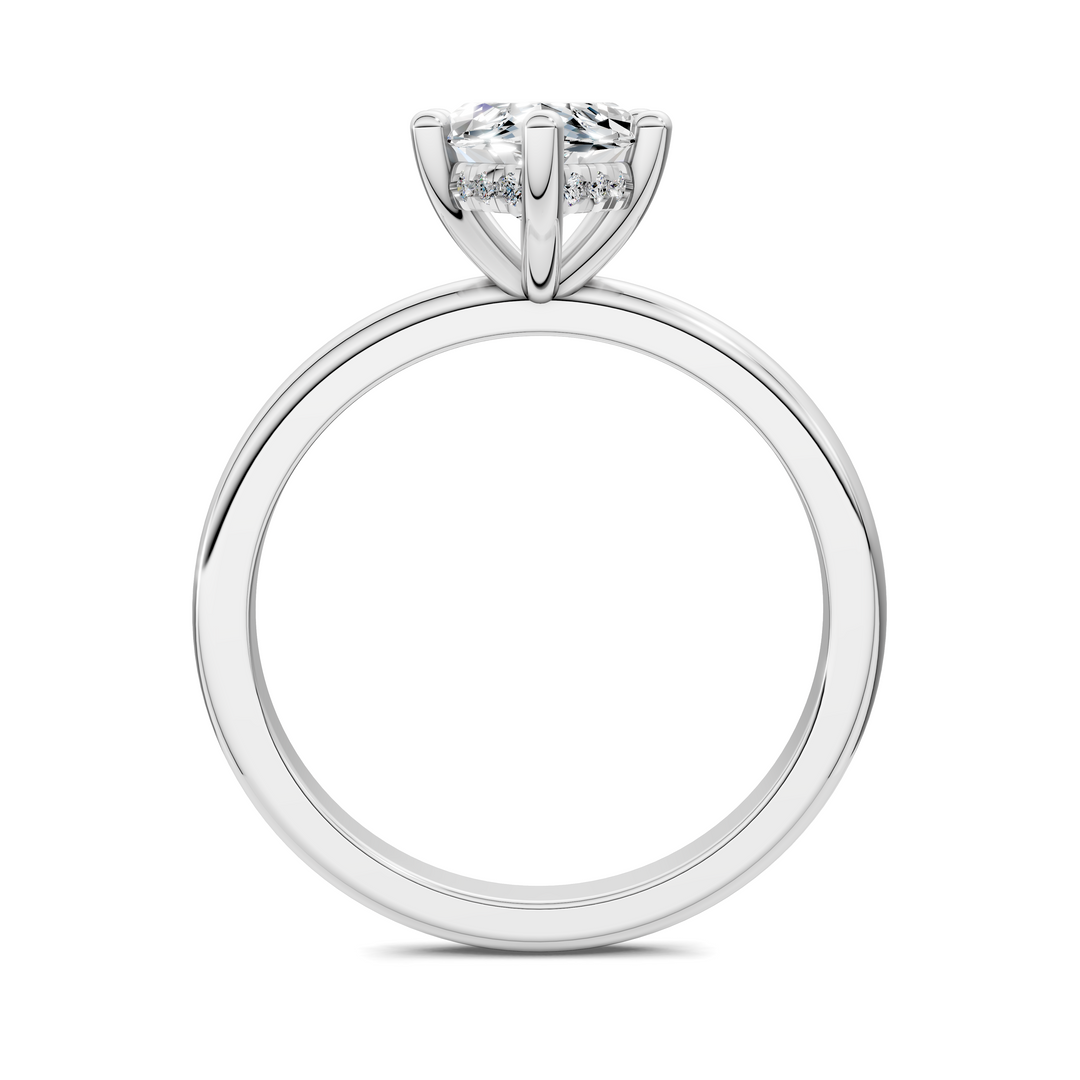 Callie Hidden Halo Solitaire Ring