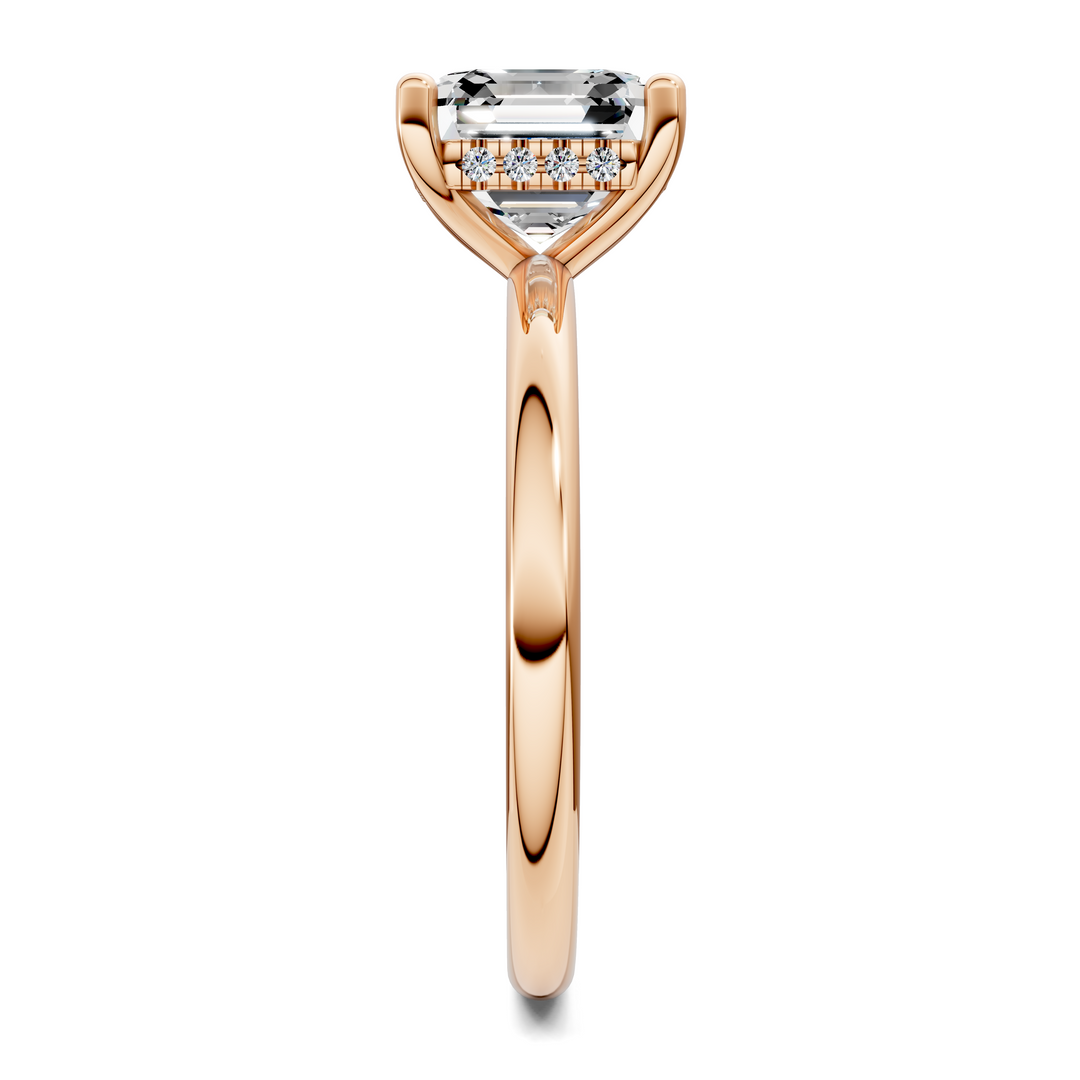 Callie Hidden Halo Solitaire Ring