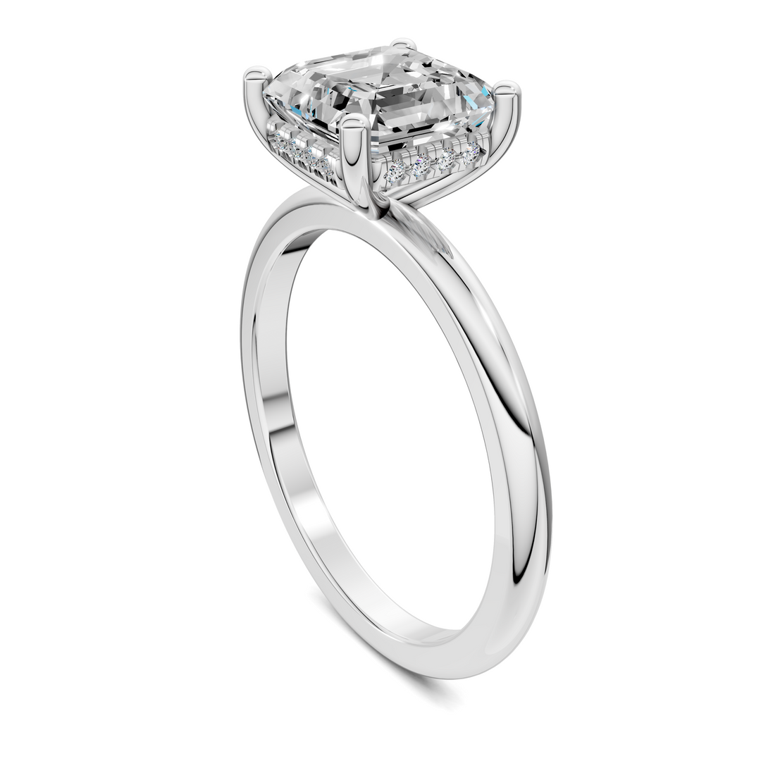 Callie Hidden Halo Solitaire Ring