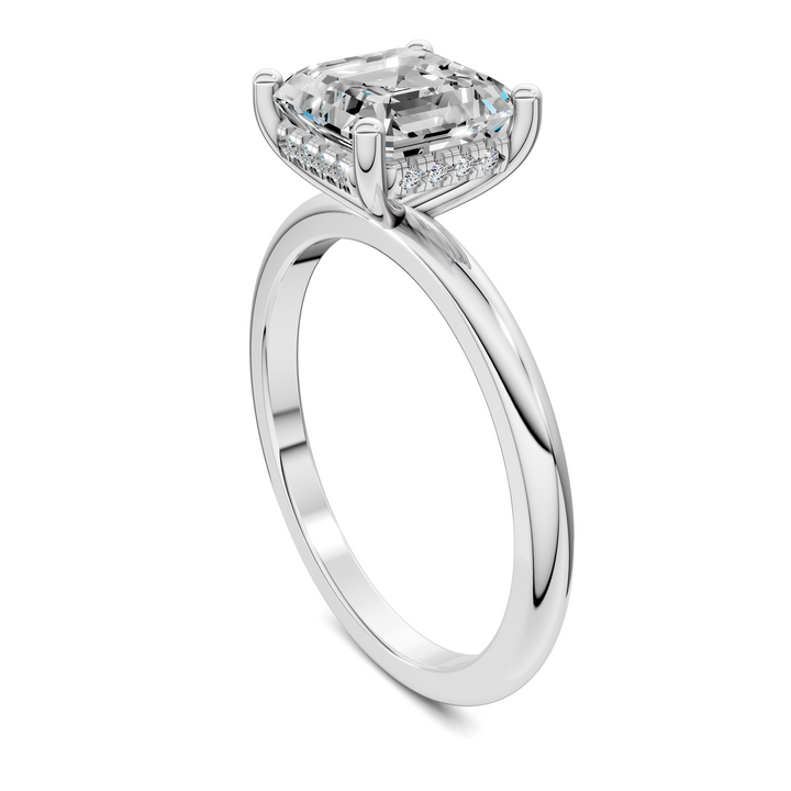 Callie Hidden Halo Solitaire Ring