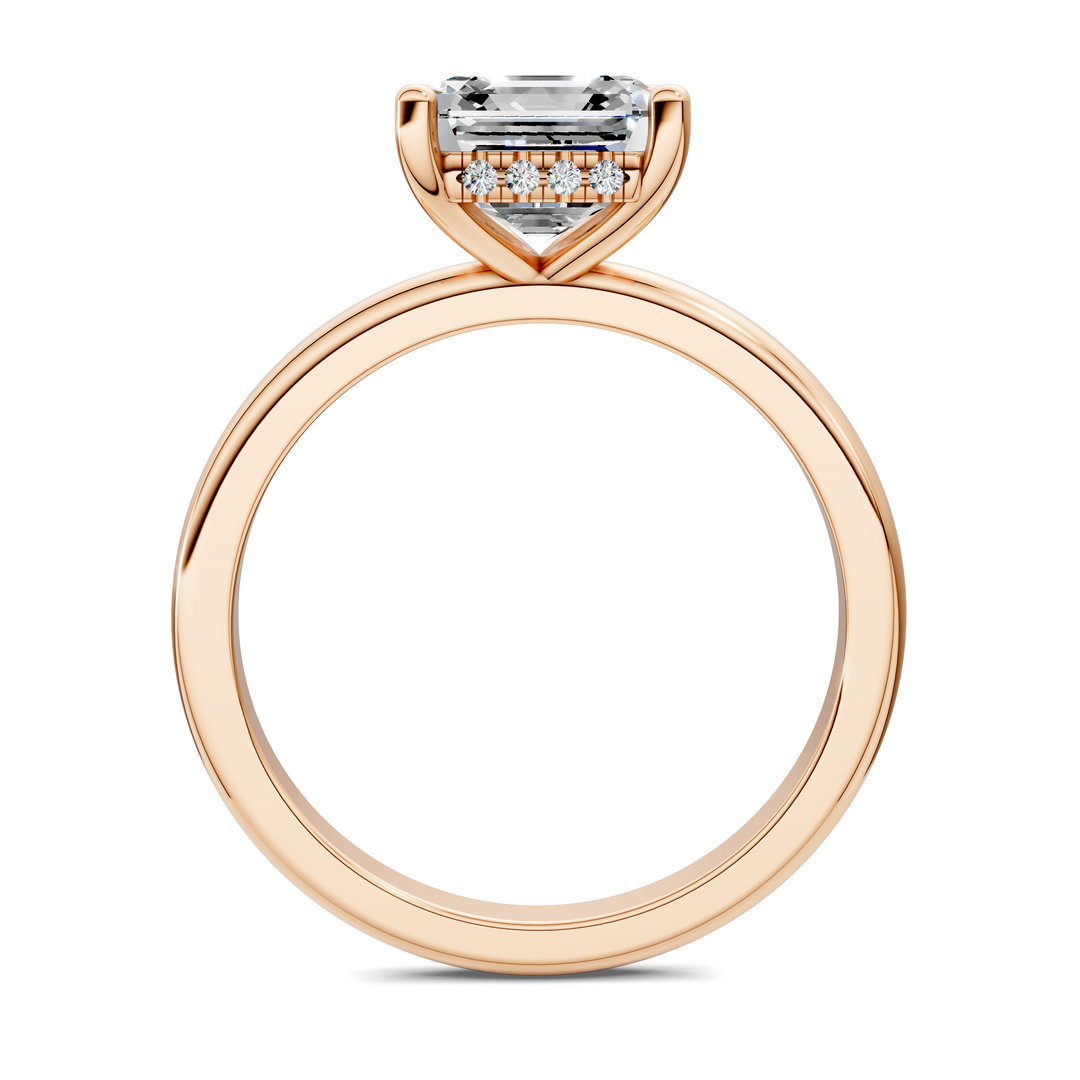 Callie Hidden Halo Solitaire Ring