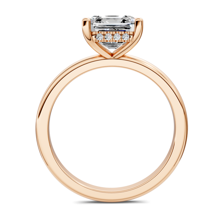 Callie Hidden Halo Solitaire Ring
