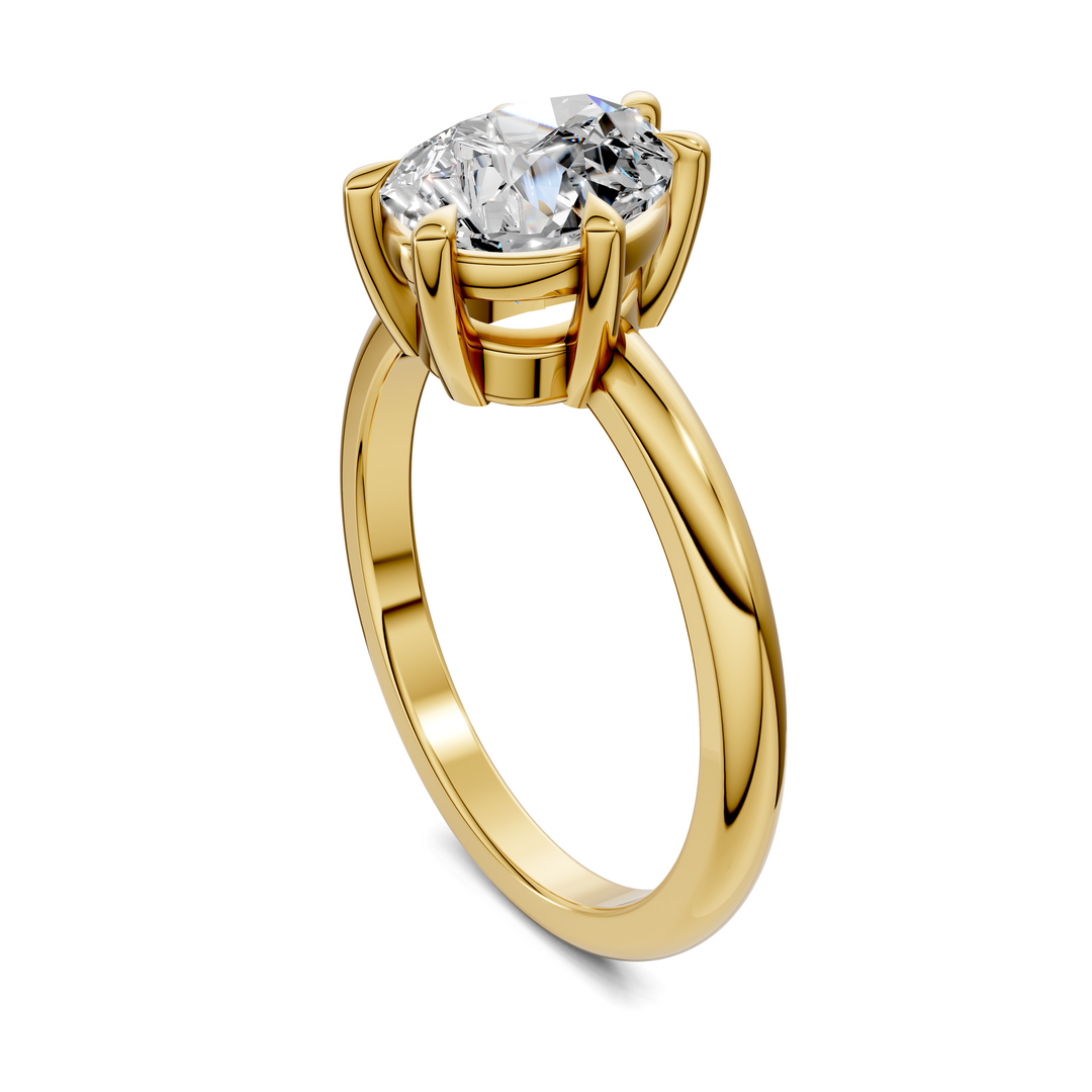 Annie Angled Solitaire Ring