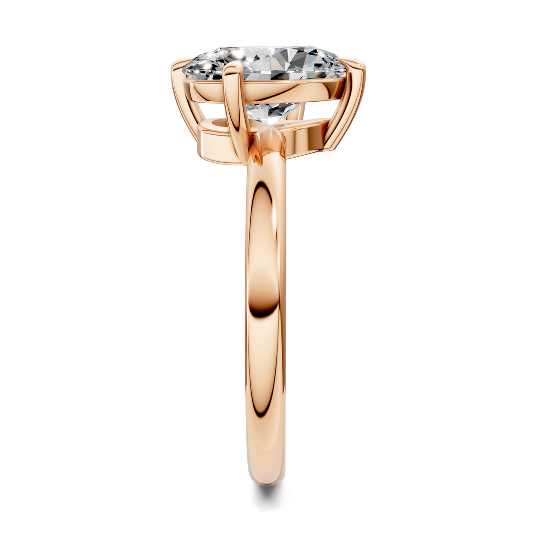 Annie Angled Solitaire Ring