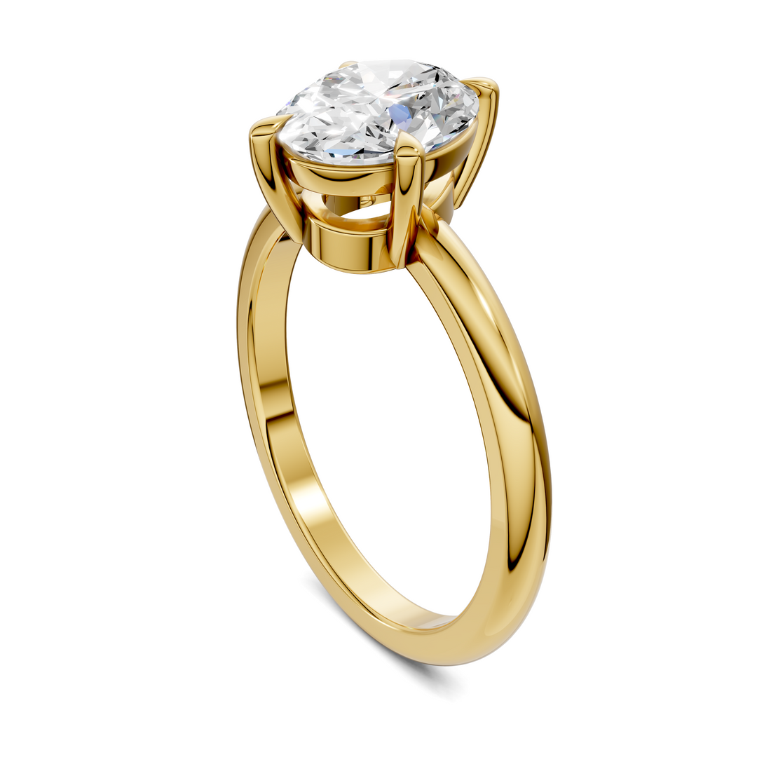 Annie Angled Solitaire Ring