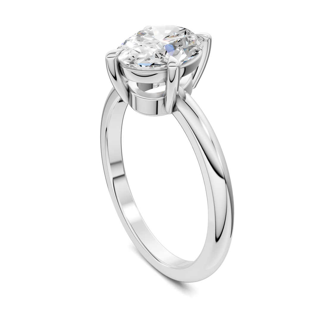 Annie Angled Solitaire Ring