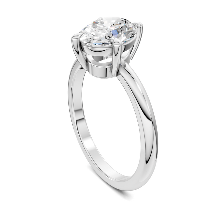 Annie Angled Solitaire Ring