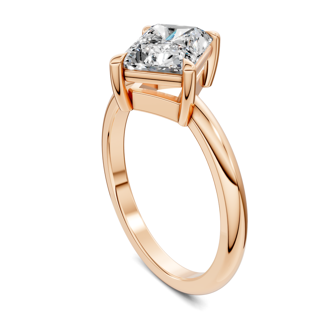 Annie Angled Solitaire Ring