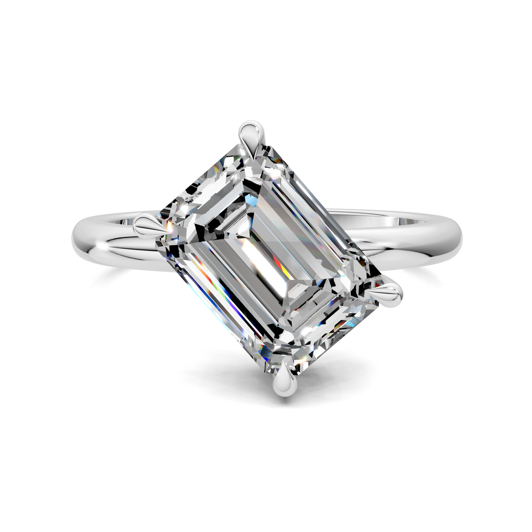 Annie Angled Solitaire Ring