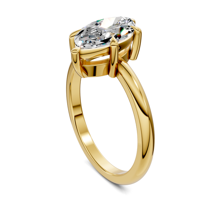 Annie Angled Solitaire Ring