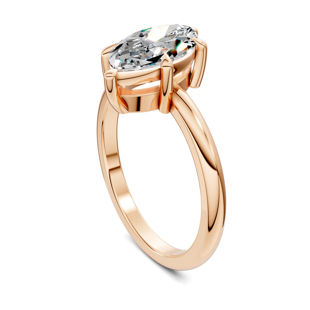 Annie Angled Solitaire Ring