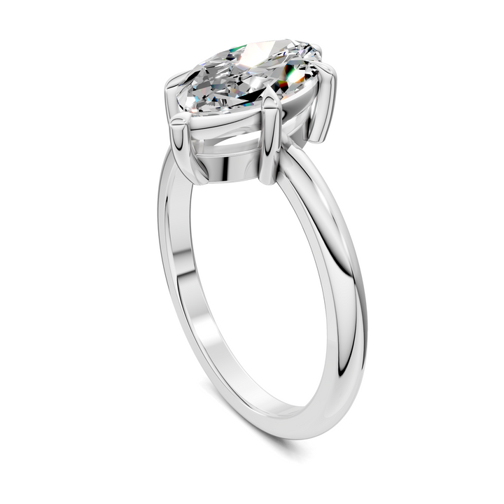 Annie Angled Solitaire Ring