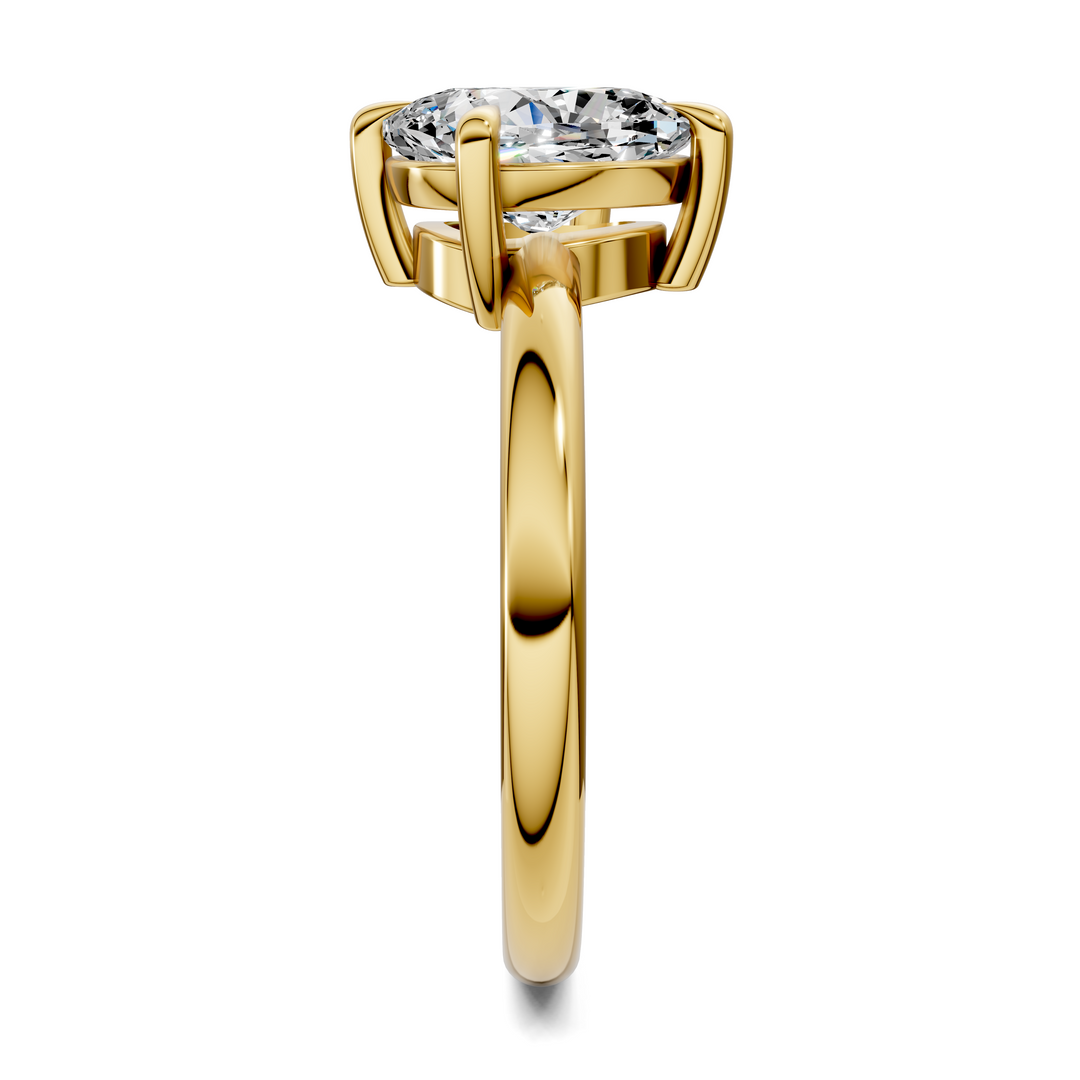 Annie Angled Solitaire Ring)