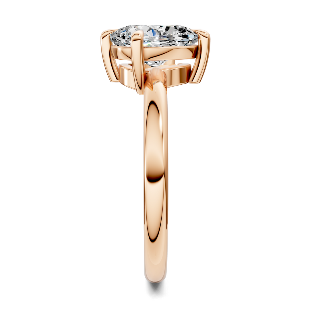 Annie Angled Solitaire Ring)