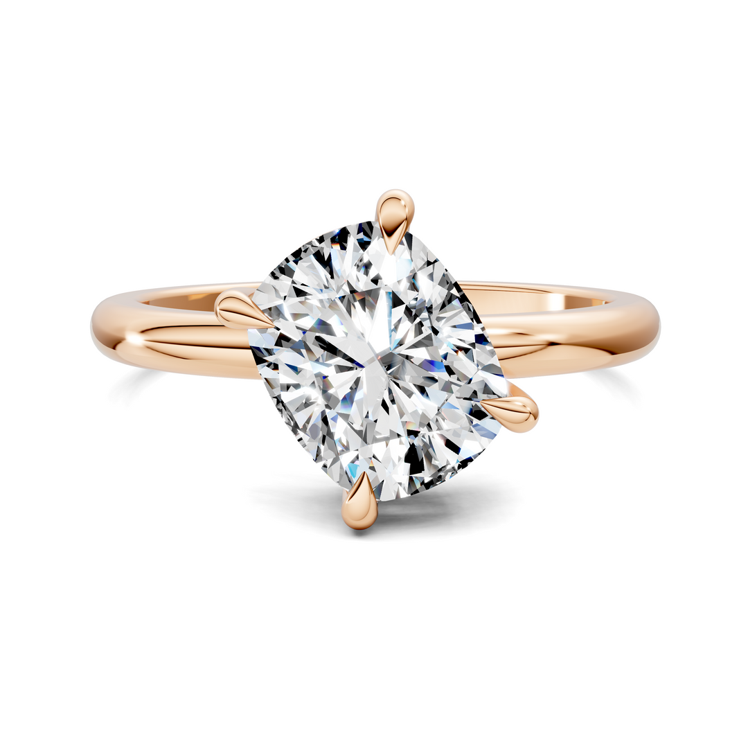 Annie Angled Solitaire Ring)