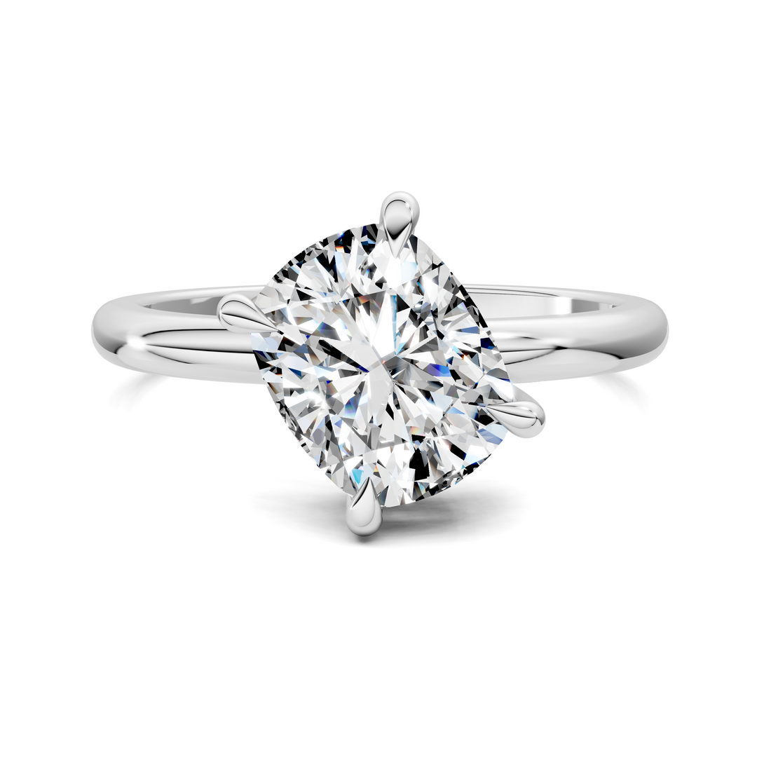 Annie Angled Solitaire Ring)