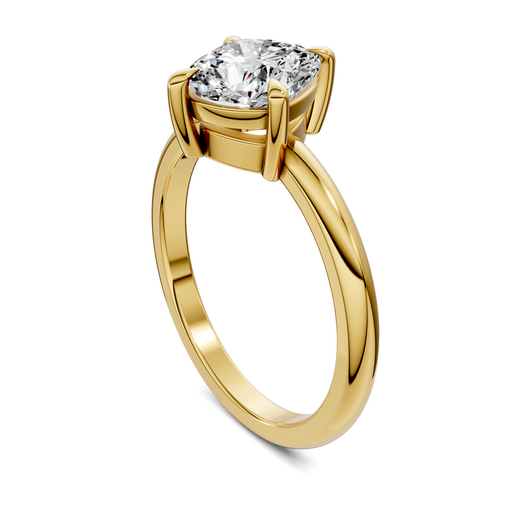 Annie Angled Solitaire Ring)