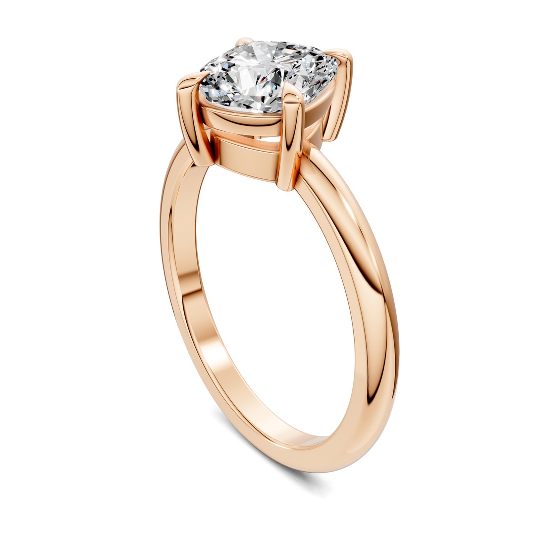 Annie Angled Solitaire Ring)