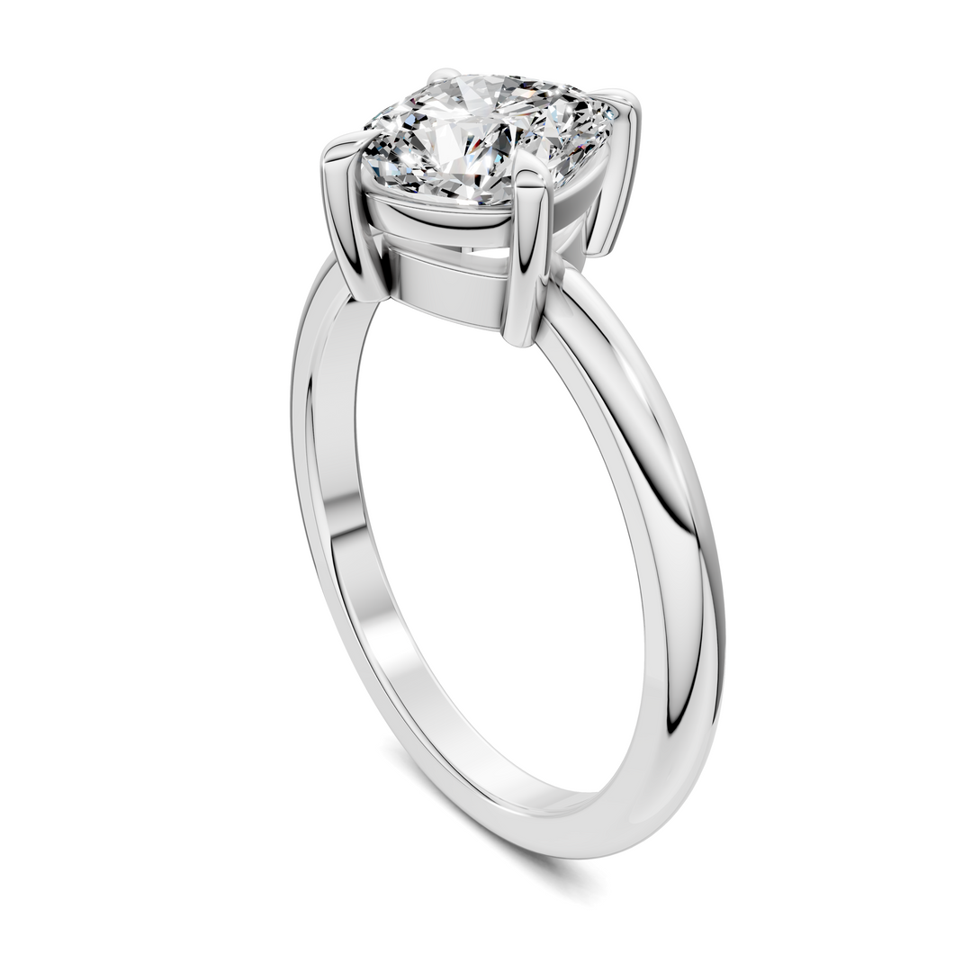 Annie Angled Solitaire Ring)