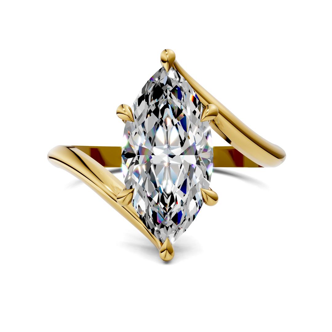 Sylvia Bypass Solitaire Ring