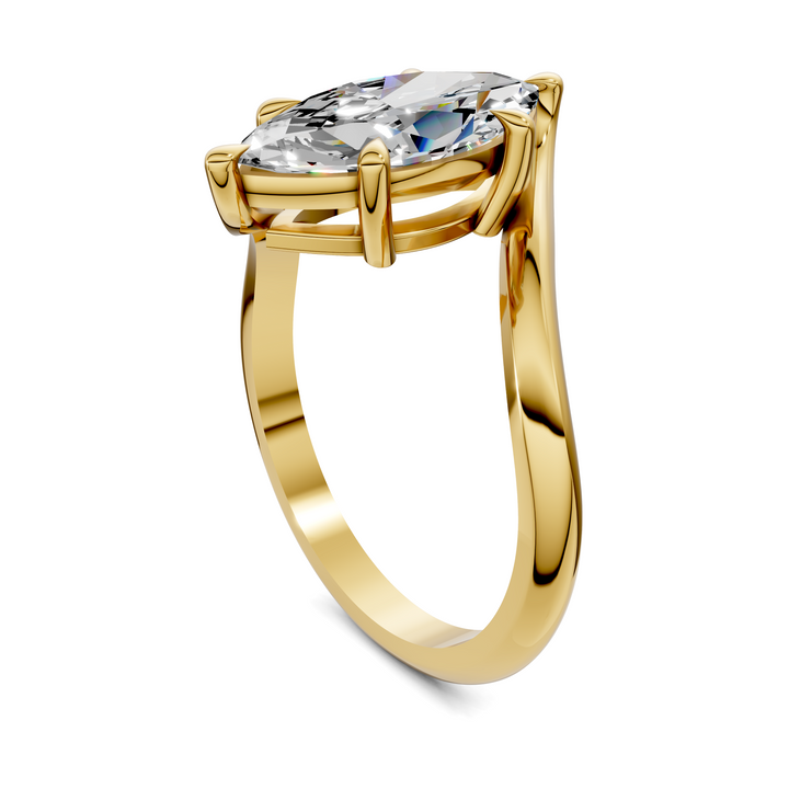 Sylvia Bypass Solitaire Ring