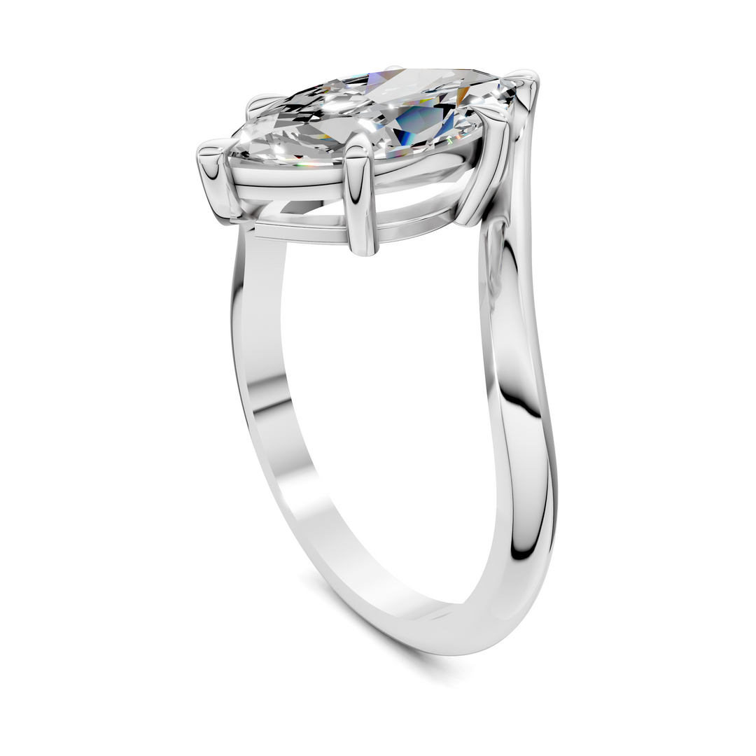 Sylvia Bypass Solitaire Ring