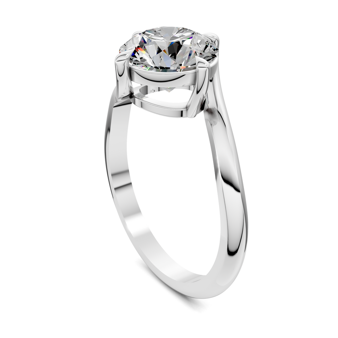 Sylvia Bypass Solitaire Ring