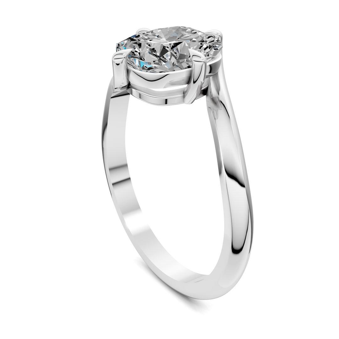 Sylvia Bypass Solitaire Ring