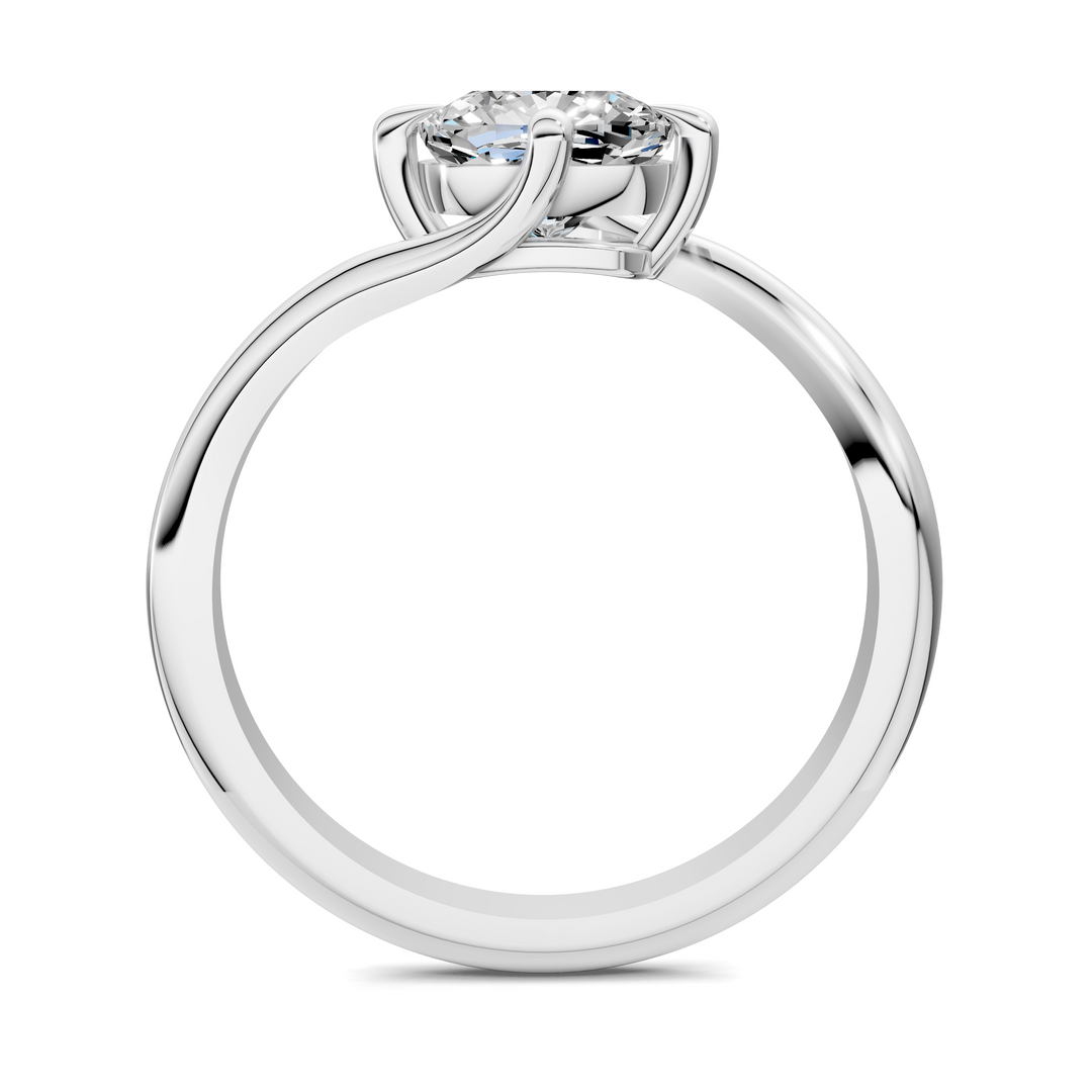 Sylvia Bypass Solitaire Ring
