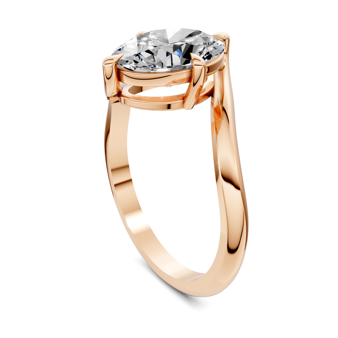 Sylvia Bypass Solitaire Ring