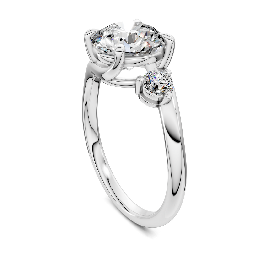 Tiara Bypass Three Stone Ring